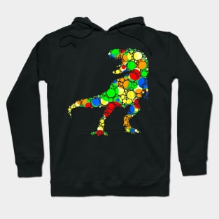 Colorful Polka Dot T Rex Dinosaur International Dot Day Hoodie